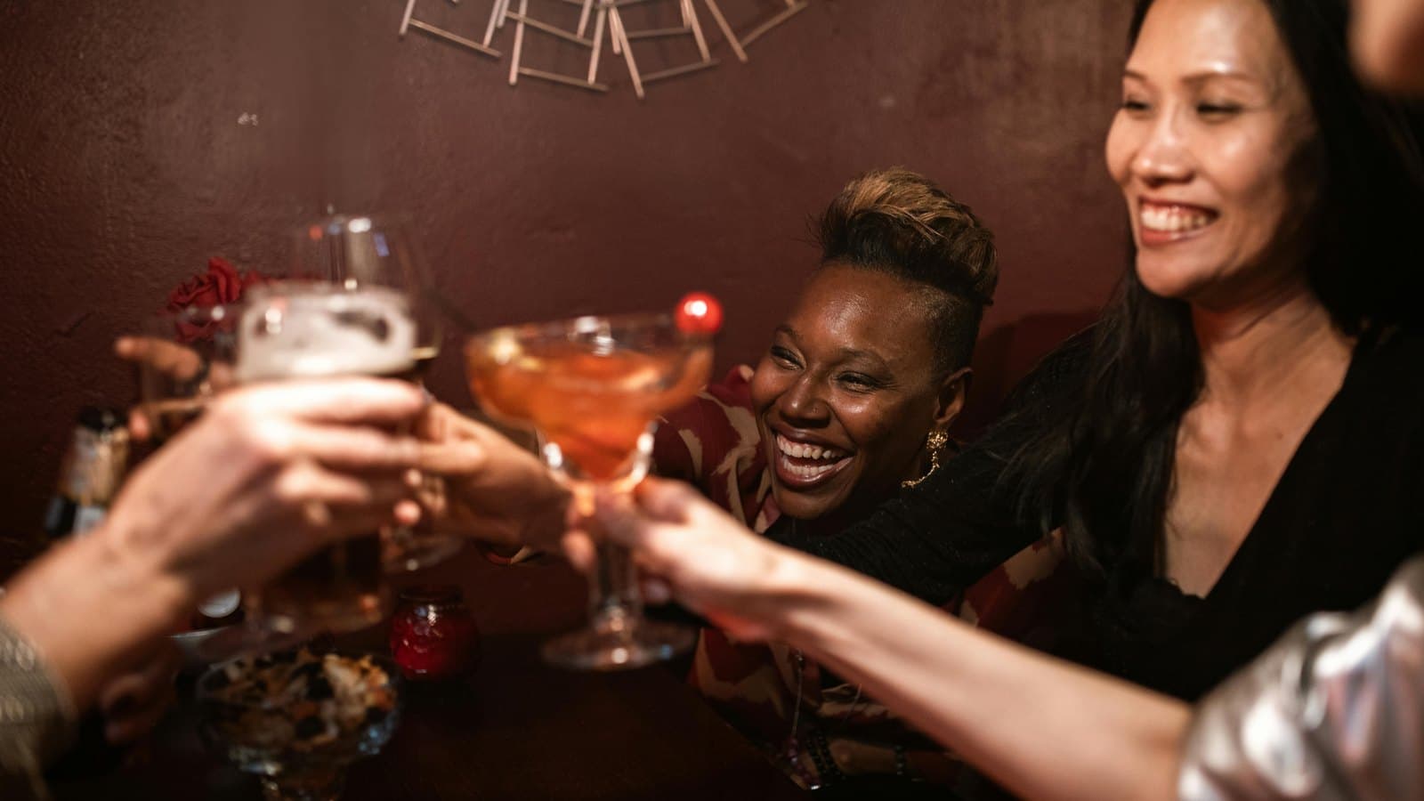 Women toasting at a Las Vegas bachelorette party