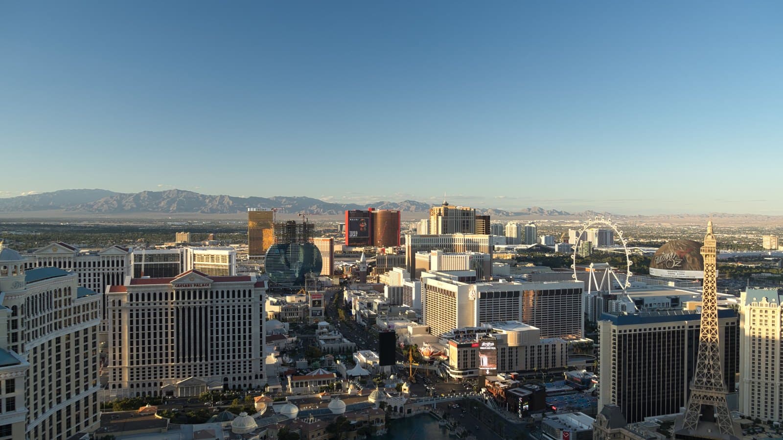 Las Vegas Strip on a sunny day