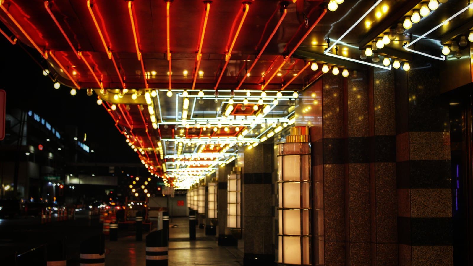 Group of men on the Las Vegas Strip at night