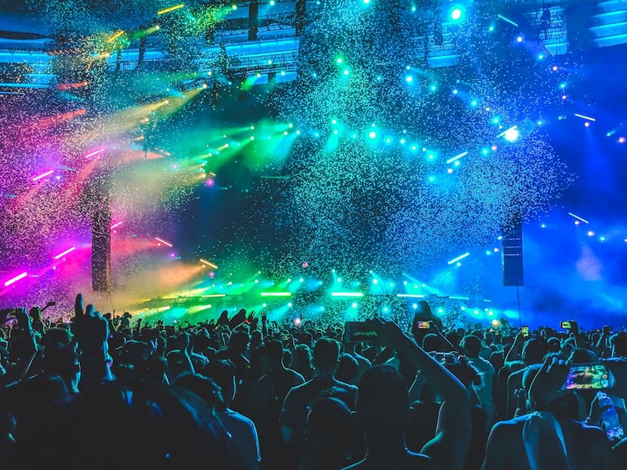 Las Vegas nightclub with neon lights